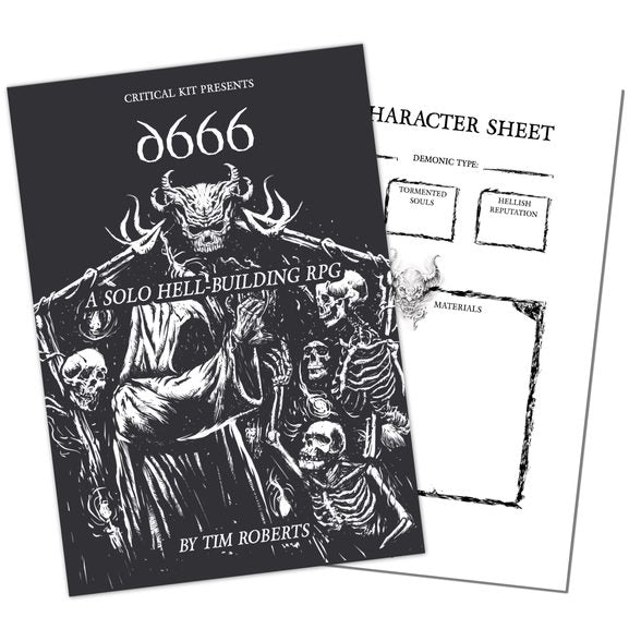 d666 solo TTRPG, solo journalling game, TTRPG, role playing, role playing games, dungeon building
