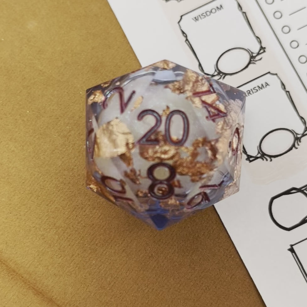 Friday I'm in Love DnD dice set, dice goblin, dice shop online, liquid core, D20 chonk, TTRPG, role playing, role playing games