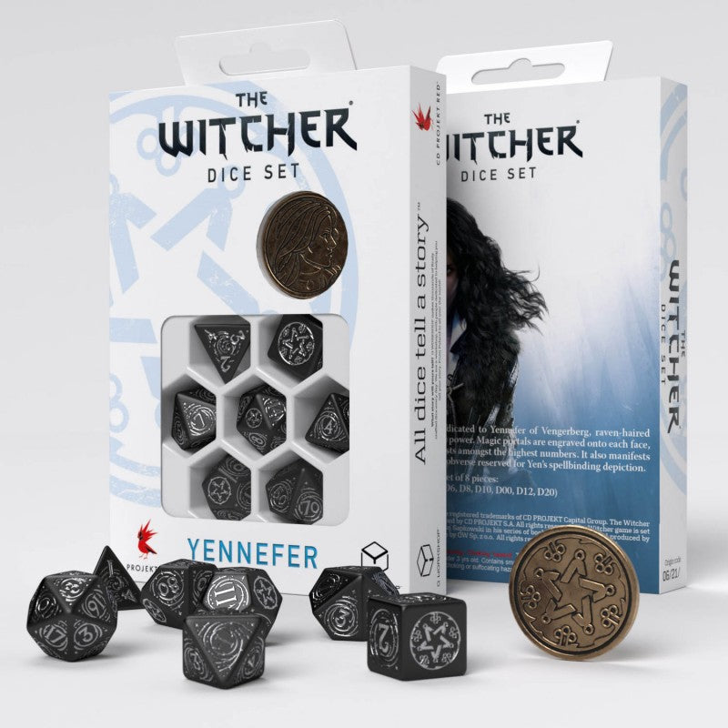 Witcher D&D dice set - Yennefer Obsidian Star, uk dice store