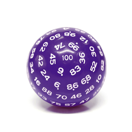 HD D100 purple dnd dice, dice goblin, dice shop online, hundred sided dice, 100 sided dice, TTRPG, role playing, role playing games