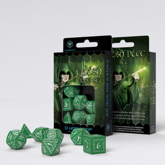 Elvish dnd dice set for role playing games, Dungeons and Dragons, DND and dice goblin and critical critters