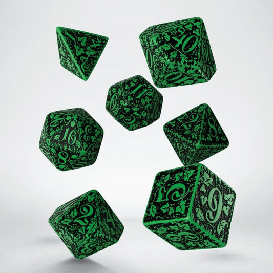 Forest 3D Green & Black - Q-Workshop -  RPG Dice Set, CritKit