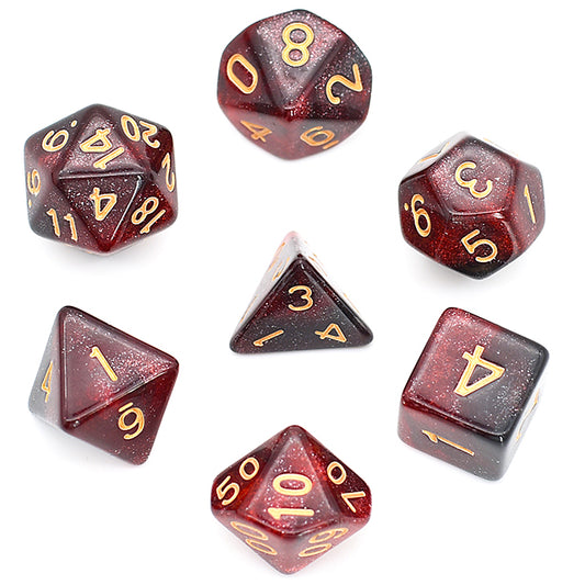 Galaxy - Black / Red - Critical Kit, dice goblin, uk dice store, TTRPG, role playing, role playing games