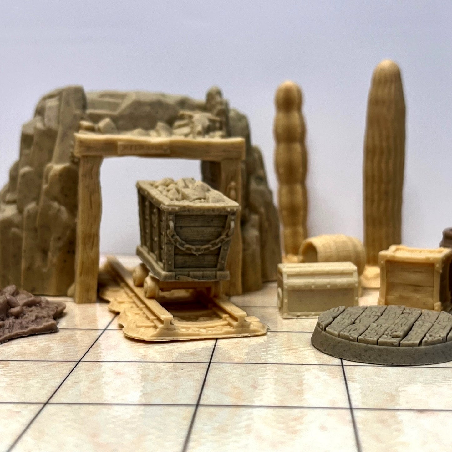 Gold mine scatter terrain for TTRPG, DND role playing games