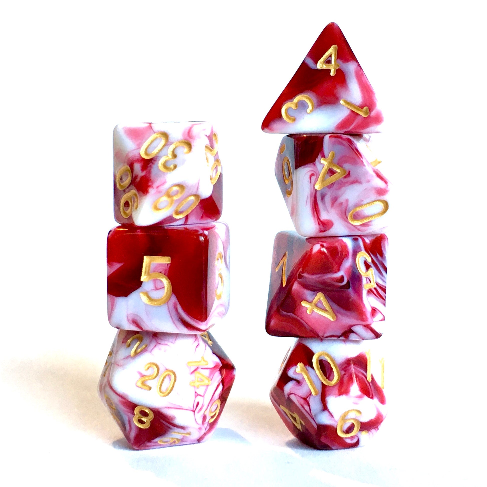 Swirls dnd TTRPG dice set for RPG role playing games and dice goblin collectors from a UK dice store