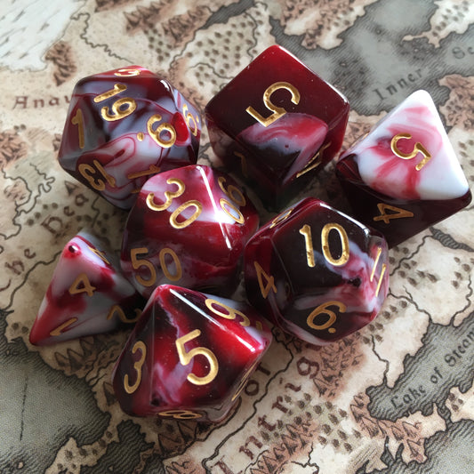 Midnight Coven (Blood) - Critical Kit DND/TTRPG dice sets for role playing games and dice goblin collectors
