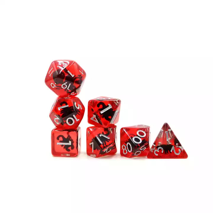 Scorpion DND dice set, D&D dice set, dnd dice sets, dice goblin, shiny math rocks