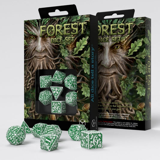 Forest dice set, Q-Workshop DND dice set, UK d&d dice store, dice goblins