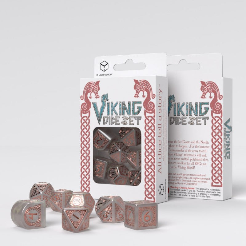Viking Modern Q-Workshop D&D dice set, DND dice set, math rocks, UK DND dice store
