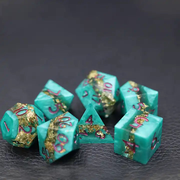 A whole new world, TTRPG, role playing game dnd dice set, polyhedral dice, shiny math rocks